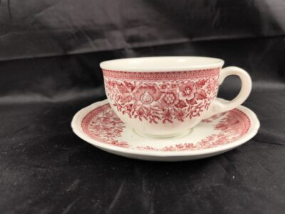 Teetasse mit Unterteller und Kuchenteller Fasan rot V&B